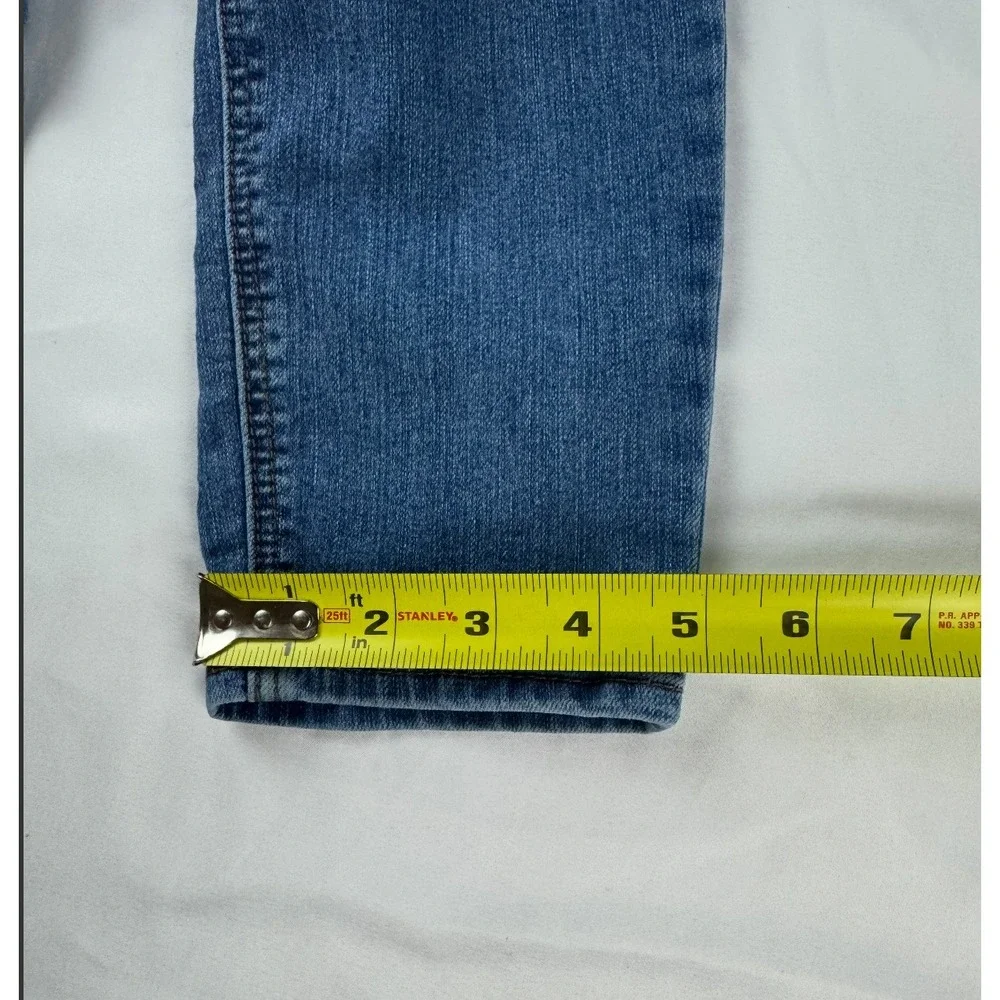 Old Navy Super Skinny Ankle Jeans Mid-Rise Medium Wash Blue Denim Pants